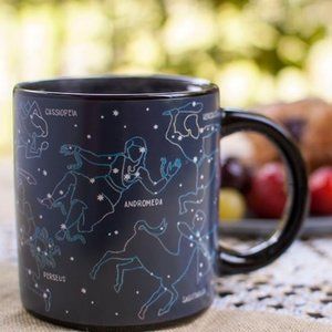 Black Constellation Heat-Changing Outer Space Stars Astrology 13oz Mug